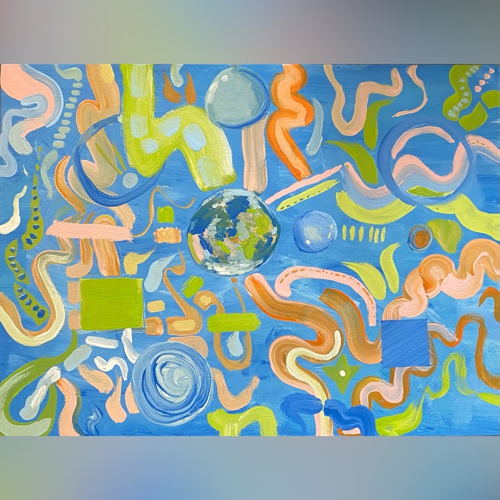 earth abstract painting 🌎✨🍄